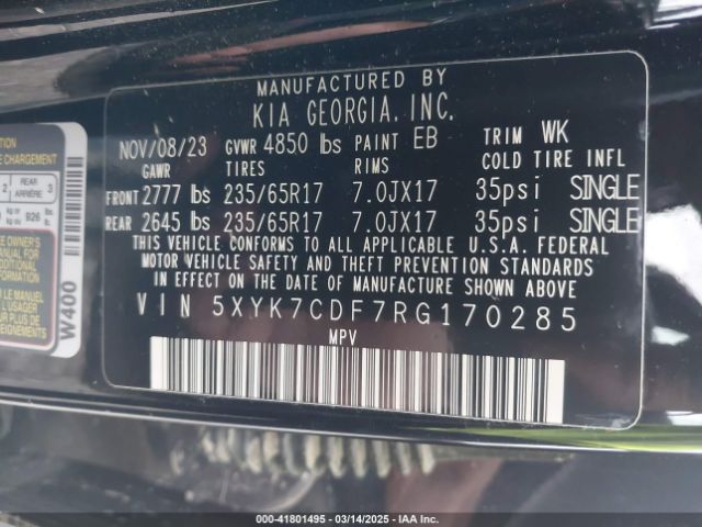 5XYK7CDF7RG170285 KIA Sportage X-pro Prestige