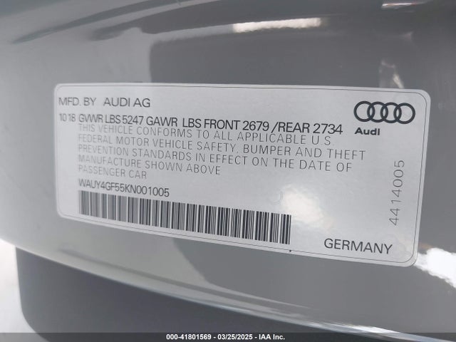 2019 AUDI S5 WAUY4GF55KN001005 Photo 8