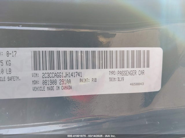 Chrysler 300 300s Awd 2018 2C3CCAGG1JH141741 Image 9