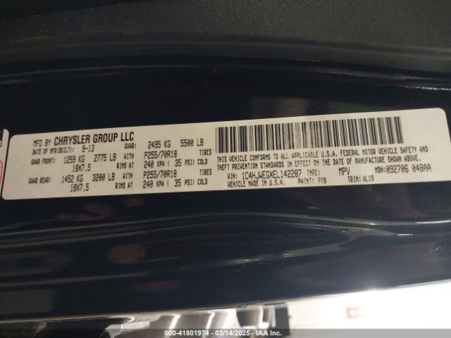 1C4HJWEGXEL142287 Jeep Wrangler Unlimited Sahara