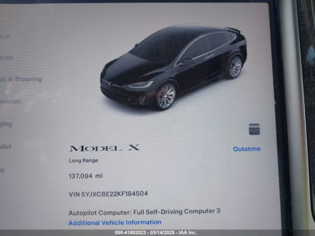 5YJXCBE22KF184504 Tesla Model X 100d/75d/long Range