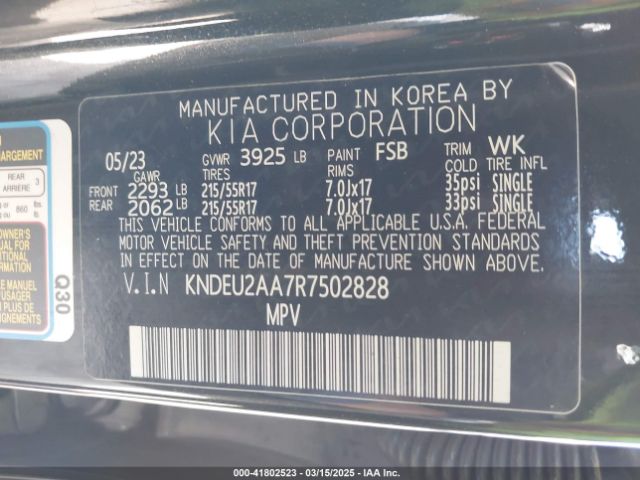 KNDEU2AA7R7502828 KIA SELTOS S