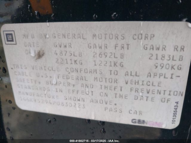 1993 CADILLAC SEVILLE 1G6KY5294PU830223 Photo 8