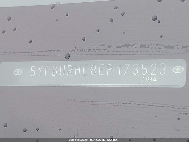 5YFBURHE8EP173523 Toyota Corolla S Plus