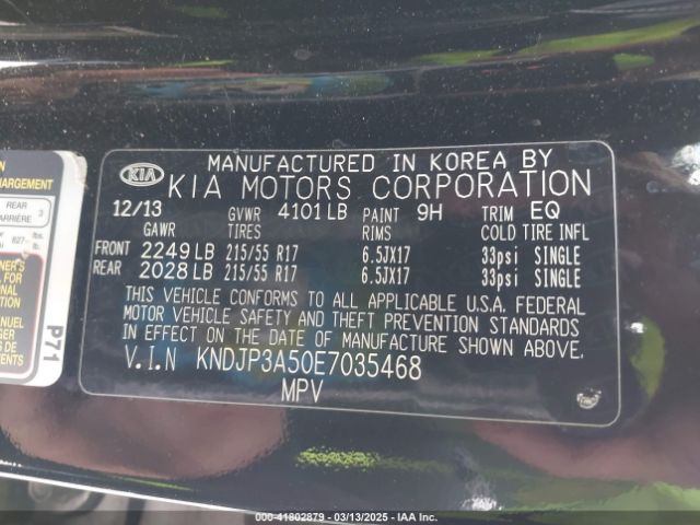 KNDJP3A50E7035468 KIA SOUL +