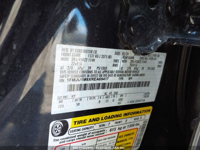 1FMJU1M8XREA69417 Ford Expedition Platinum