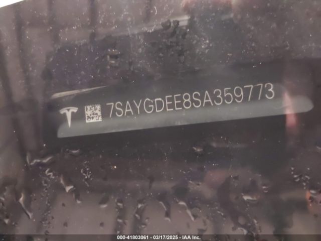 2025 TESLA MODEL Y 7SAYGDEE8SA359773 Photo 8