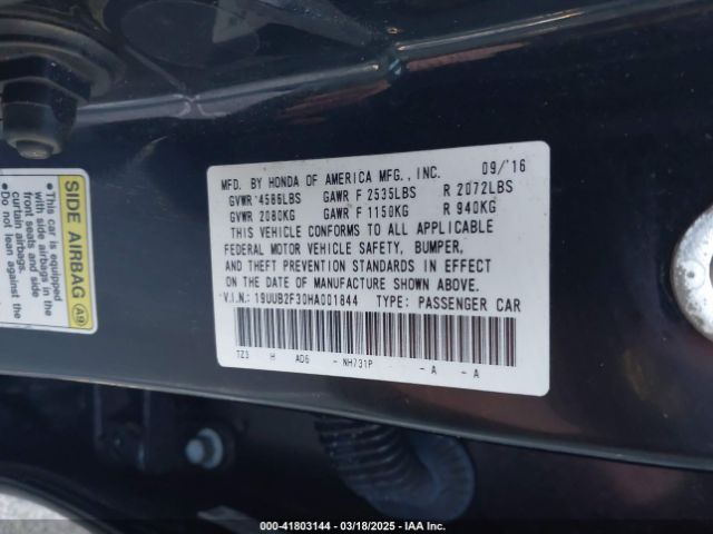 2017 ACURA TLX 19UUB2F30HA001844 Photo 8
