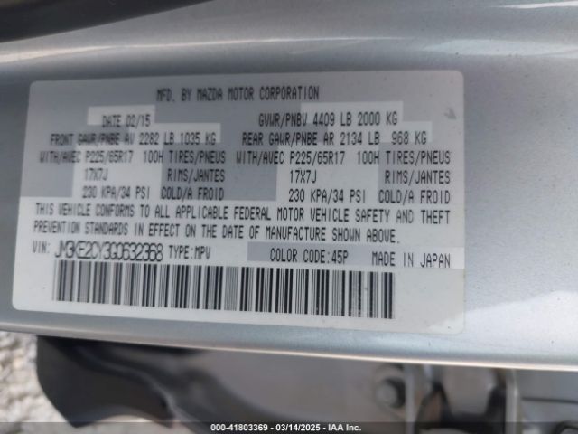 JM3KE2CY3G0632368 Mazda Cx-5 Touring