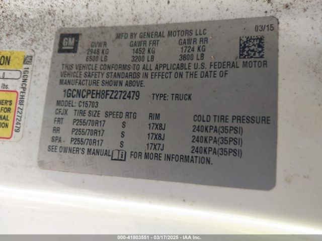1GCNCPEH8FZ272479 Chevrolet Silverado 1500 Wt