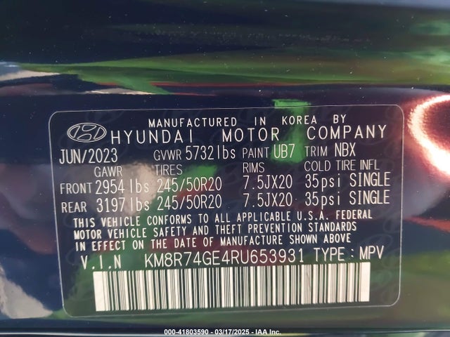 KM8R74GE4RU653931 Hyundai Palisade Calligraphy