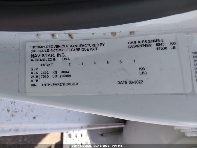 Chevrolet L5d 2022 1HTKJPVK2NH083984 Image 9