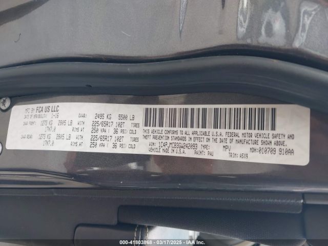 1C4PJMCB3GW242093 Jeep Cherokee Latitude