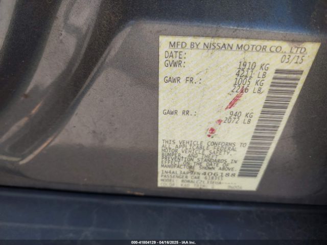 1N4AL3AP9FN406188 Nissan Altima 2.5 S