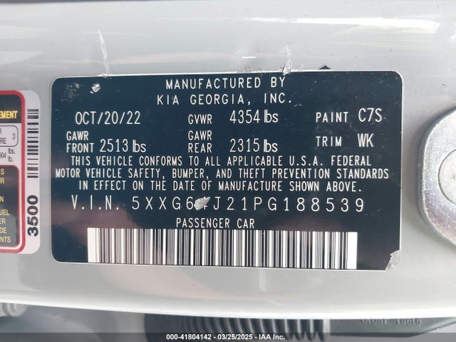 KIA K5 Gt-line 2023 5XXG64J21PG188539 Image 9
