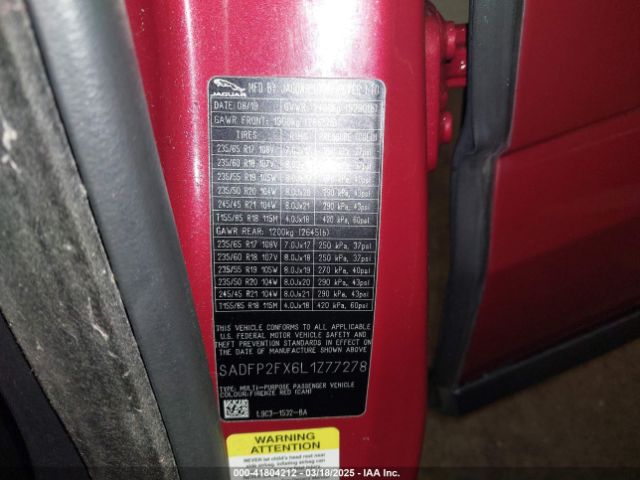 2020 JAGUAR E-PACE SADFP2FX6L1Z77278 Photo 8