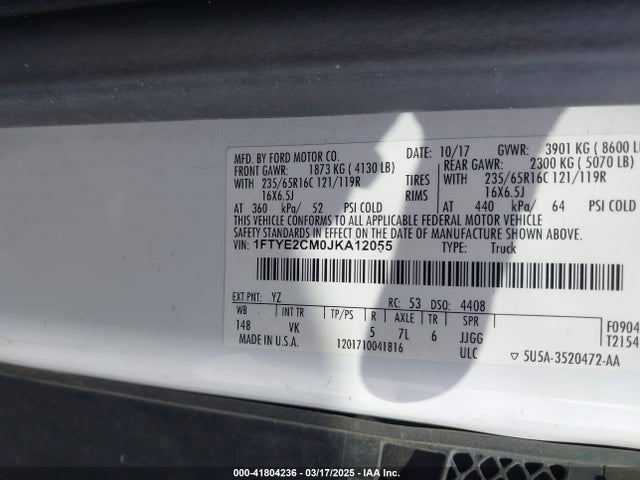Ford Transit-150 2018 1FTYE2CM0JKA12055 Image 9