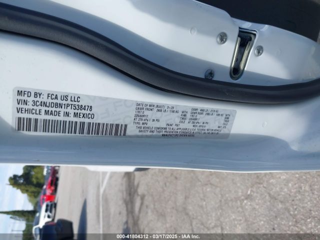 3C4NJDBN1PT538478 Jeep Compass Latitude 4x4