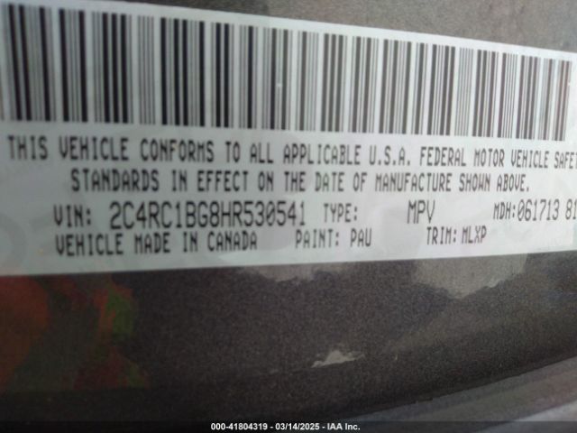 2C4RC1BG8HR530541 Chrysler Pacifica Touring-l