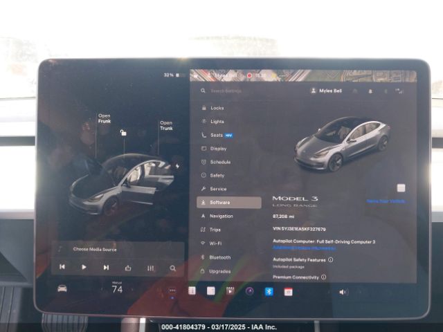 5YJ3E1EA5KF327679 Tesla Model 3 Long Range/mid Range/standard Range/standard Range Plus
