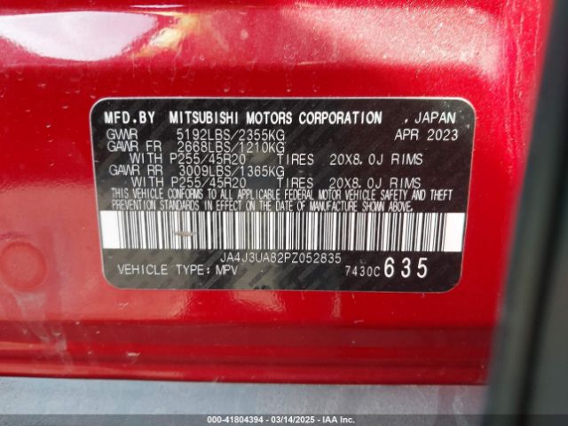 2023 MITSUBISHI OUTLANDER JA4J3UA82PZ052835 Photo 8