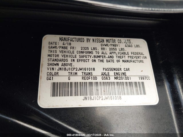 JN1BJ1CP2JW161018 Nissan ROGUE SPORT