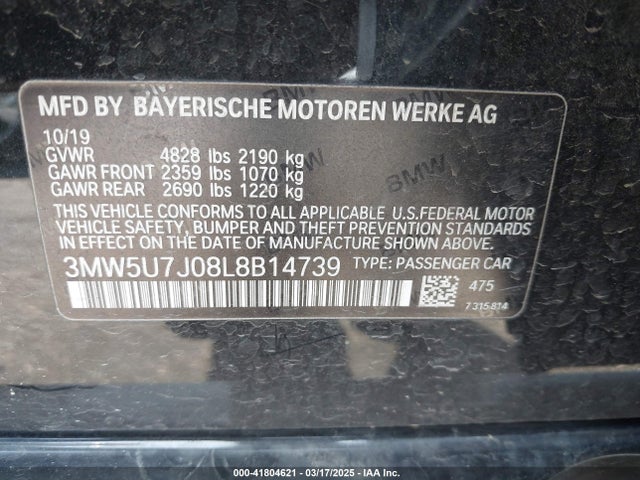 3MW5U7J08L8B14739 BMW M340I