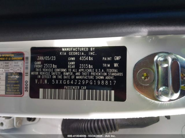 5XXG64J29PG198817 KIA K5 Gt-line