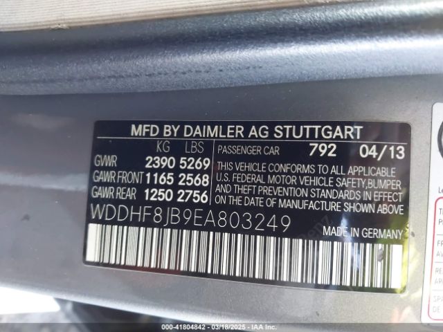 WDDHF8JB9EA803249 Mercedes-Benz E 350 4matic