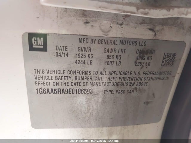 2014 CADILLAC ATS 1G6AA5RA9E0186593 Photo 8