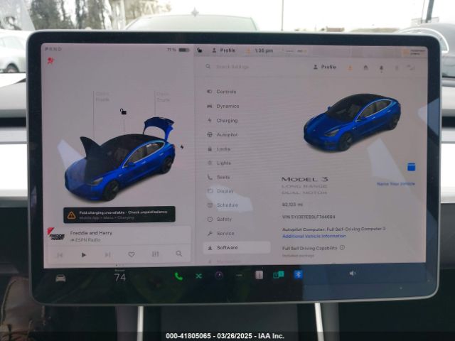 5YJ3E1EB9LF744684 Tesla Model 3 Long Range Dual Motor All-wheel Drive