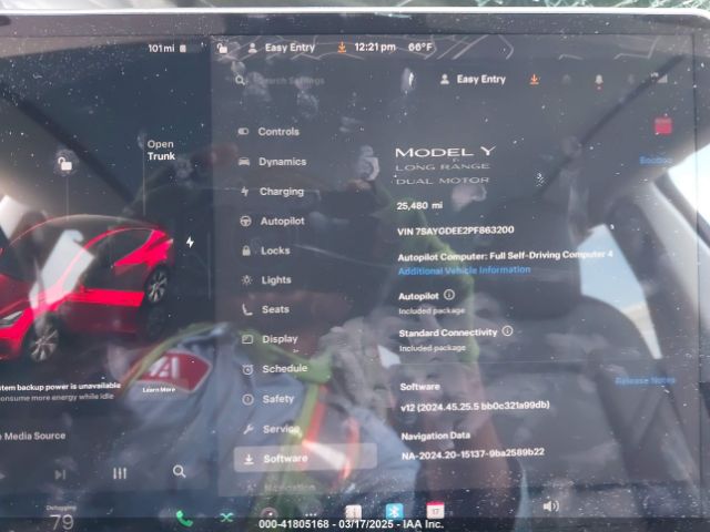 7SAYGDEE2PF863200 Tesla Model Y Awd/long Range Dual Motor All-wheel Drive