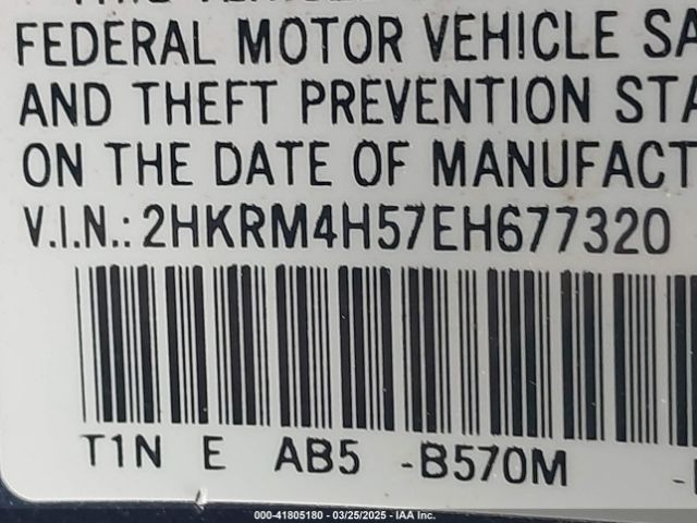 2HKRM4H57EH677320 Honda CR-V EX