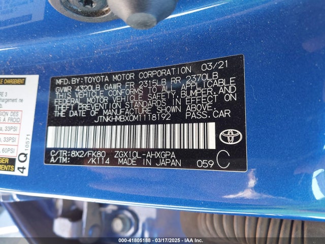 JTNKHMBX0M1118192 Toyota C-HR XLE