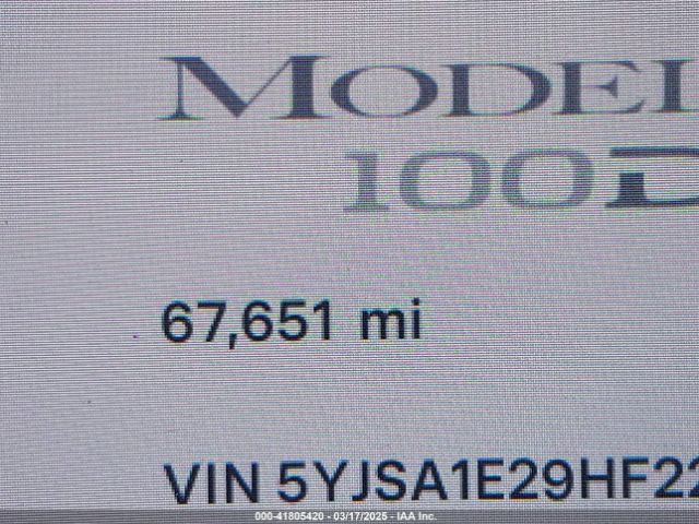5YJSA1E29HF220921 Tesla Model S 100d/60d/75d/90d/p100d
