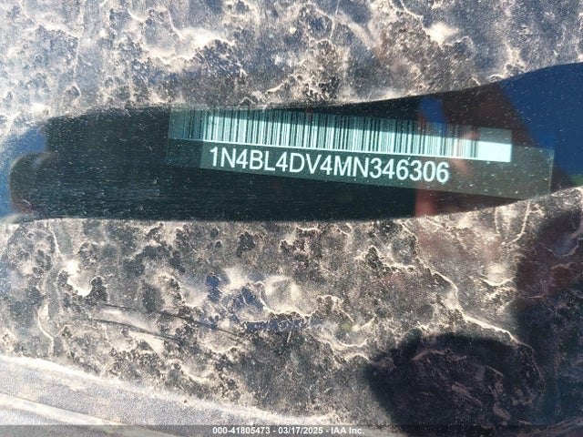 1N4BL4DV4MN346306 Nissan Altima Sv Fwd