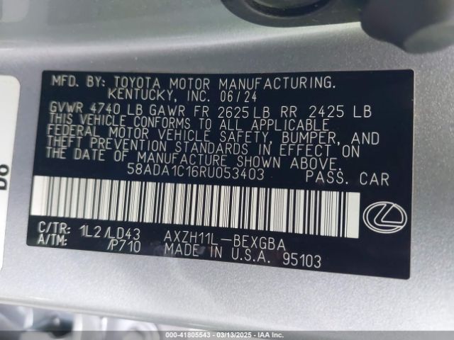 58ADA1C16RU053403 Lexus ES 300H
