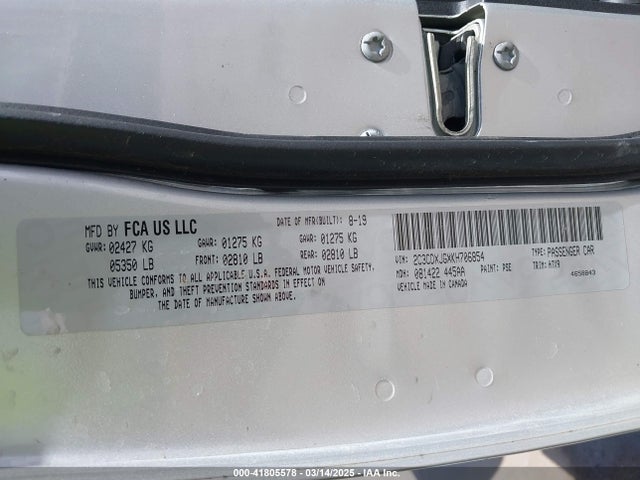2C3CDXJGXKH706854 Dodge Charger Sxt Awd