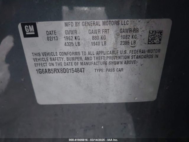2013 CADILLAC ATS 1G6AB5RX8D0154847 Photo 8
