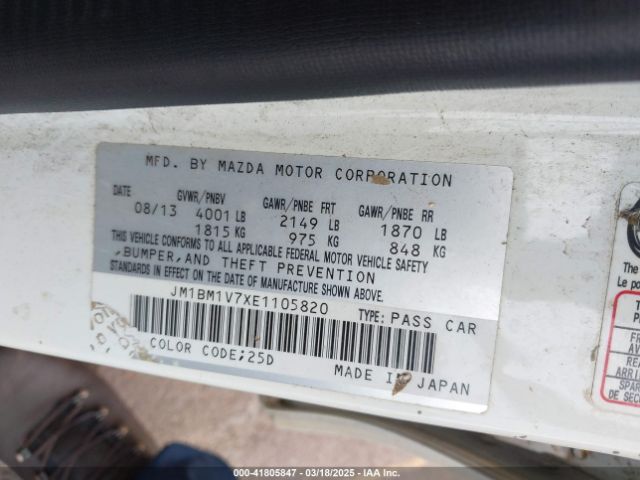 JM1BM1V7XE1105820 Mazda pe