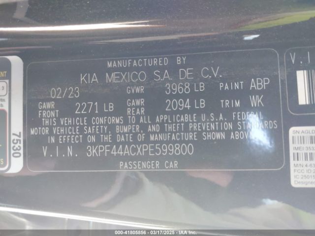 3KPF44ACXPE599800 KIA FORTE GT