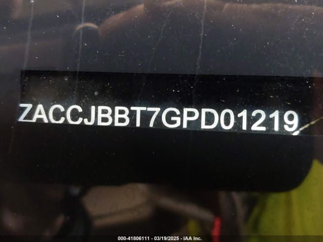 ZACCJBBT7GPD01219 Jeep Renegade Justice