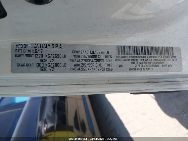 ZFBERFAB1H6G96848 RAM Promaster City Tradesman
