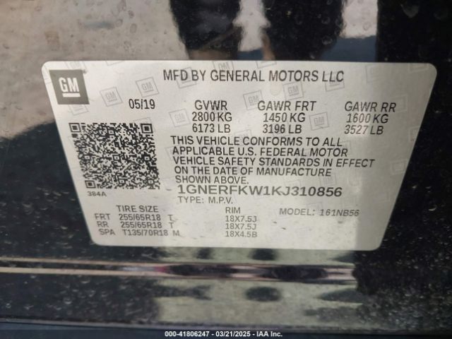 1GNERFKW1KJ310856 Chevrolet Traverse Ls