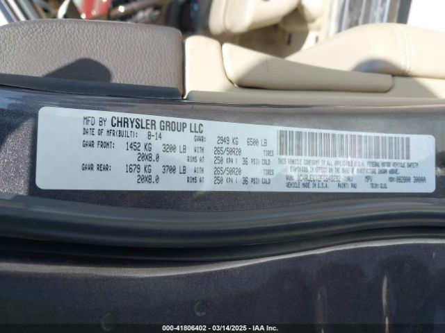 1C4RJECT2FC648292 Jeep Grand Cherokee Overland