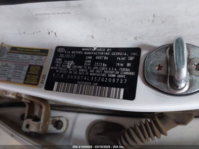5XXGT4L35JG209737 KIA Optima Lx