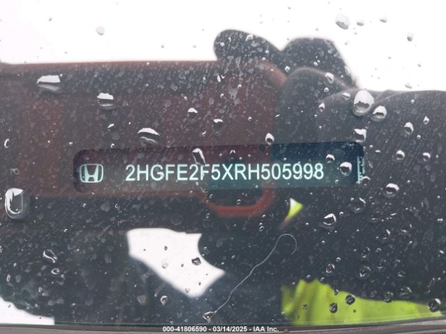 2HGFE2F5XRH505998 Honda Civic Sport