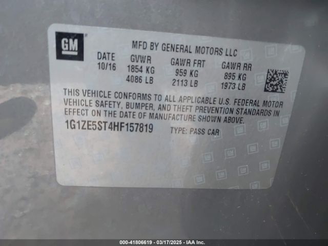 1G1ZE5ST4HF157819 Chevrolet MALIBU 1LT