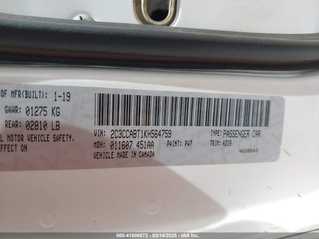 Chrysler 300 300s 2019 2C3CCABT1KH564759 Image 9