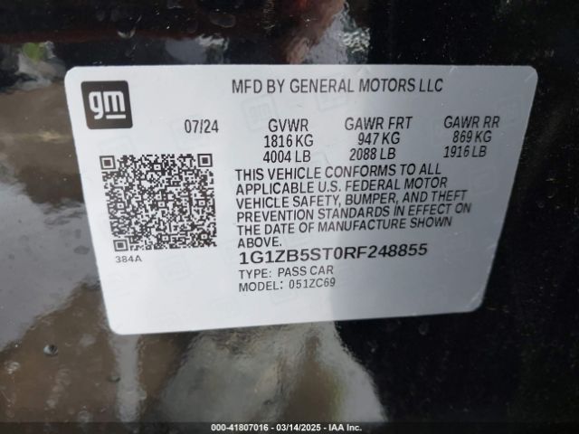 2024 CHEVROLET MALIBU 1G1ZB5ST0RF248855 Photo 8